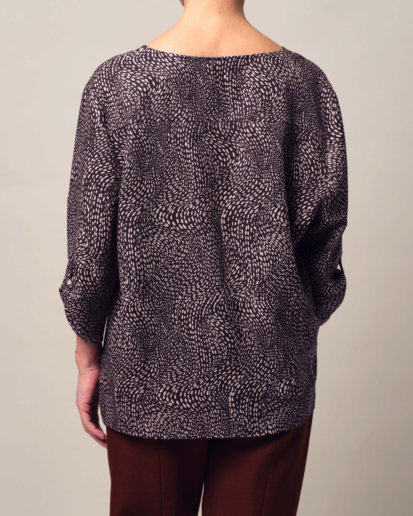 Magnetknopf-Bluse Ginger - Dots