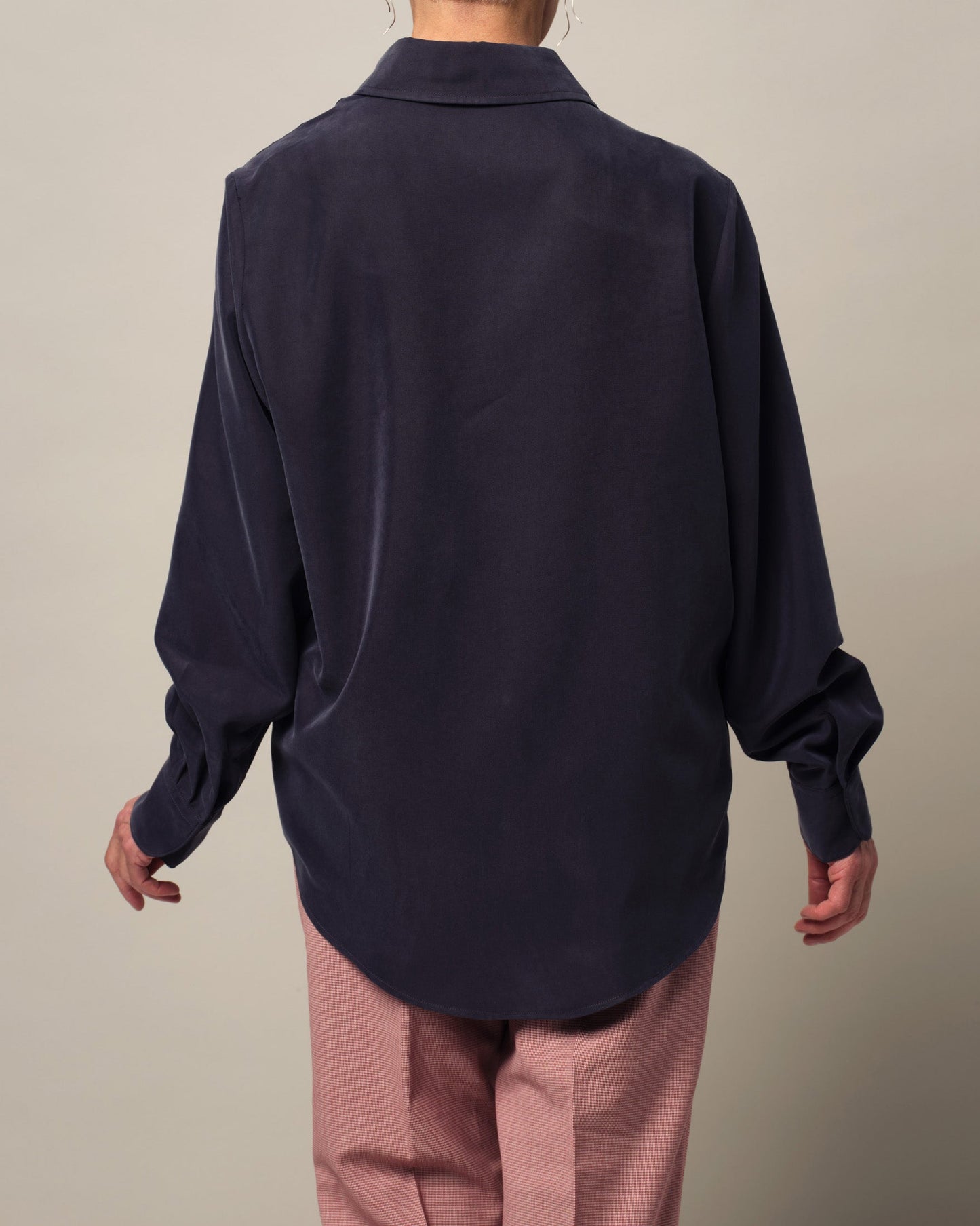 Magnetknopf-Bluse Grace - Dunkelblau