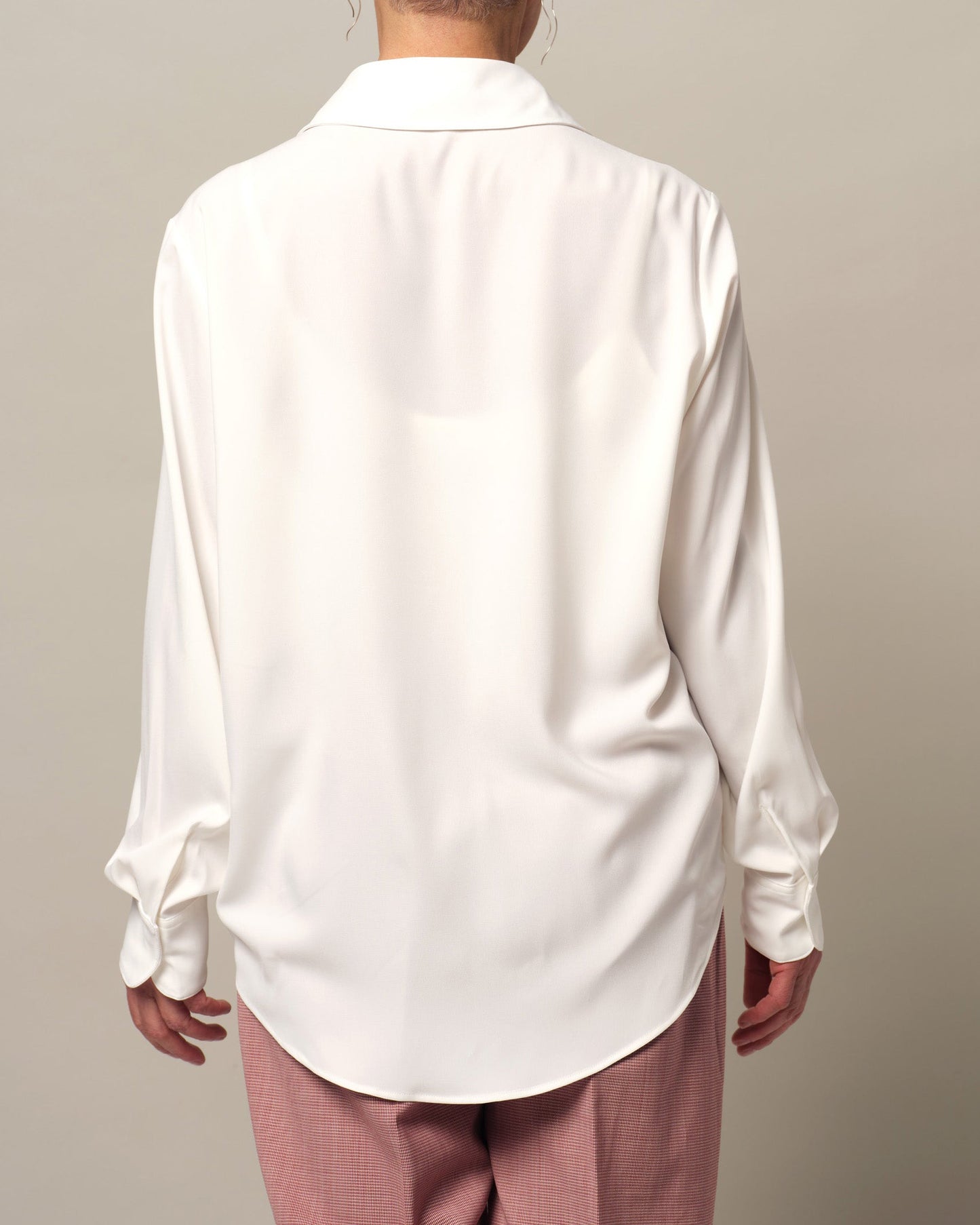 Magnetknopf-Bluse Grace - Cremeweiß
