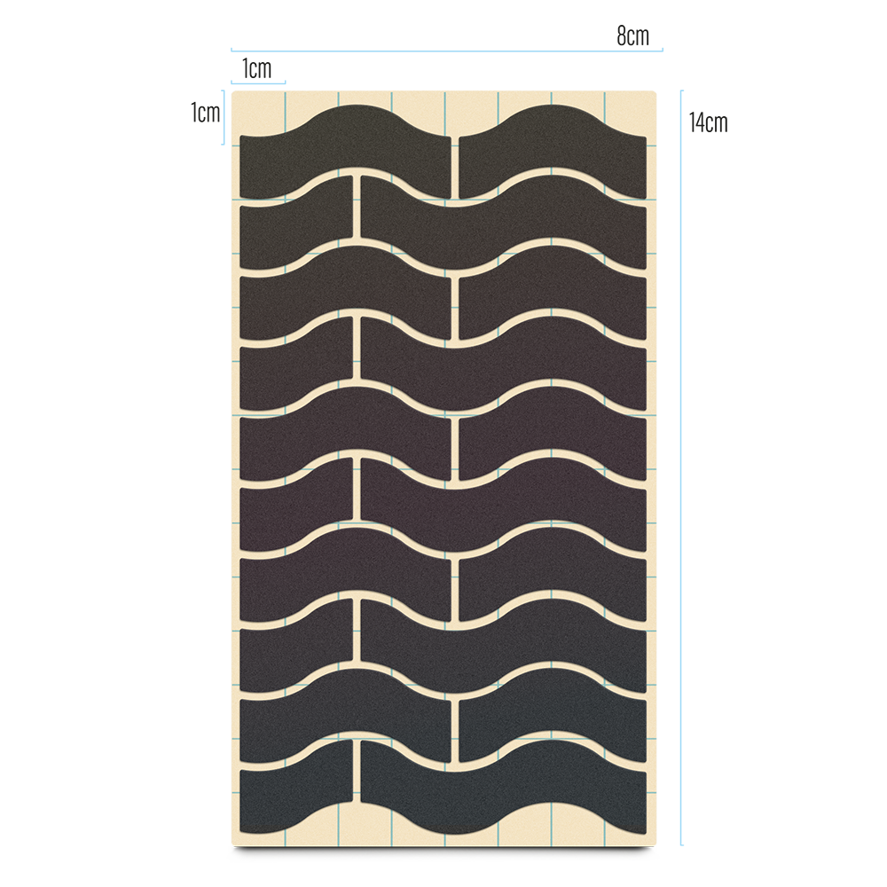 Reflective textile stickers: Waves