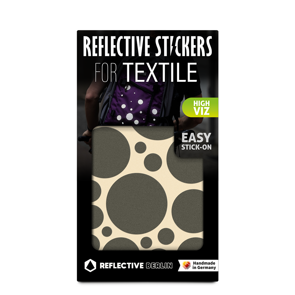 Reflective textile stickers: Bubbles