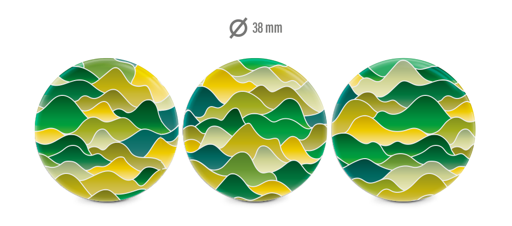 Reflective Pins: Green Mountains