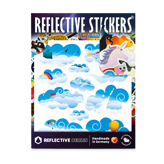 Reflective sticker kit for kids, Clouds edition