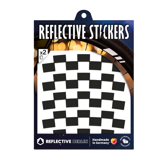 black checker in packaging , black reflective