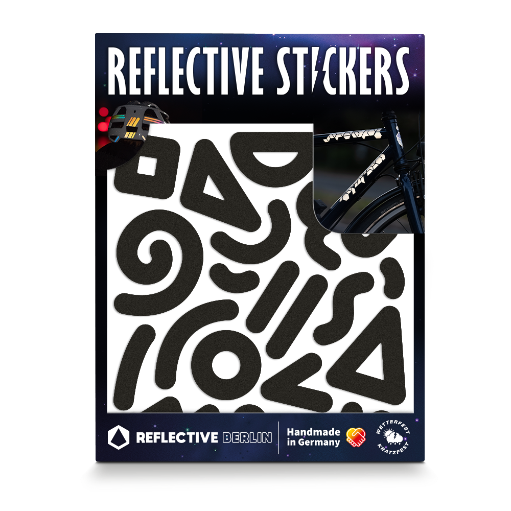 Produktbild Reflexsticker Design Doodle, Farbvariante Schwarz