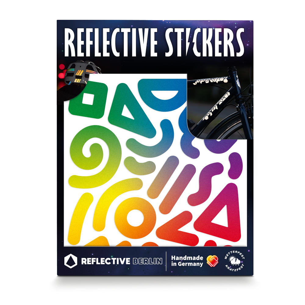 Produktbild Reflexsticker Design Doodle, Farbvariante Rainbow