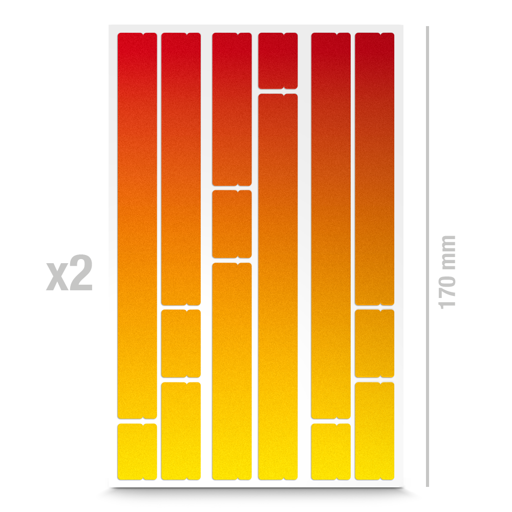 Reflexstreifen für Speichen, Produktvariante orange