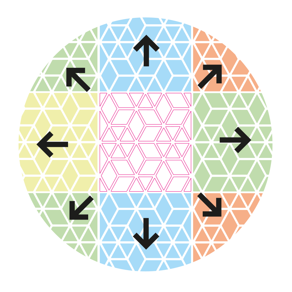 Formes réfléchissantes – Diamants