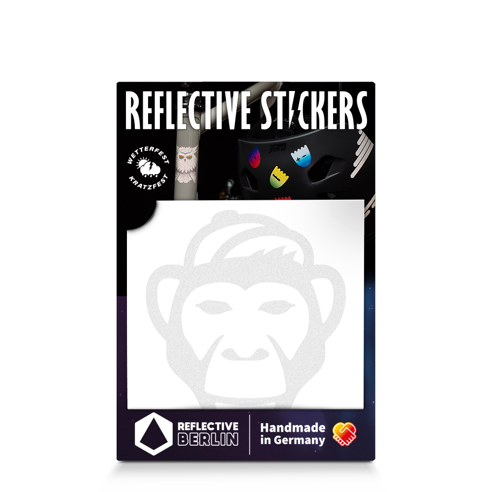 Produktbild Reflexsticker Affe, weiß