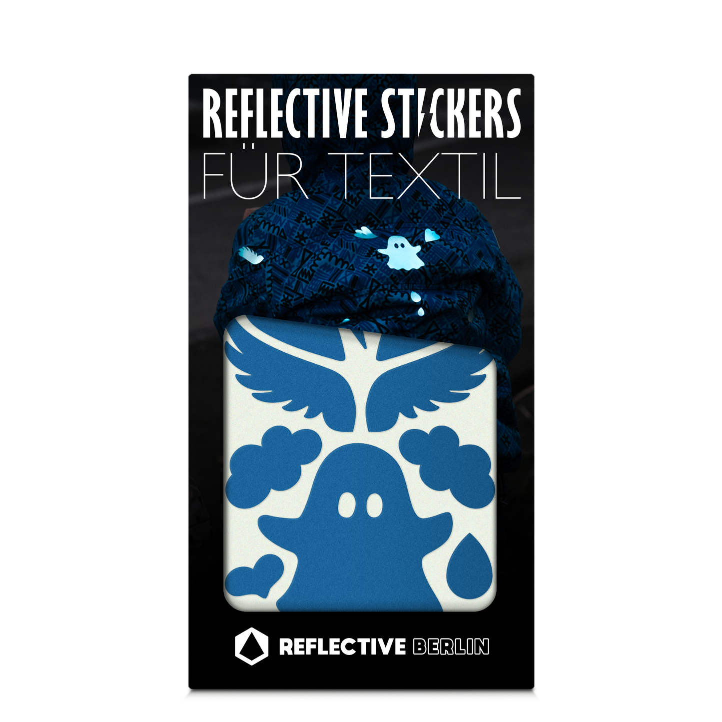 Produktbild Reflective Stickies, reflektierende Textilsticker, Design: Spooky